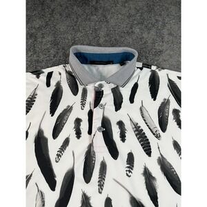 Greyson Golf Polo Shirt Mens M Forever Flight Feather AOP Performance Stretch